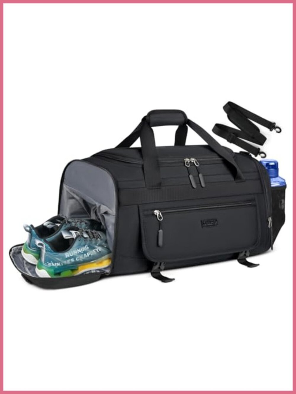 Water Resistant 40L Gym Duffel Bag with Shoe Compartment